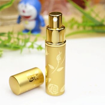 

200pcs High Quality Luxury 10ml Metal Perfume Bottle Aluminium Refillable Atomizer Portable Glass Spray Bottle Empty fashion