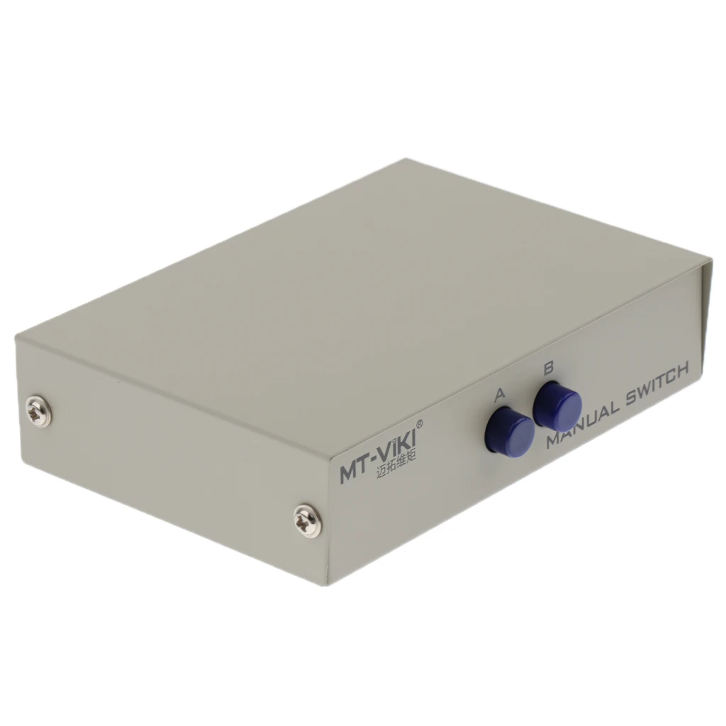 

Printer DB9 Pin Serial RS232 Switch Box Manual 2Ports Data Sharing Switcher
