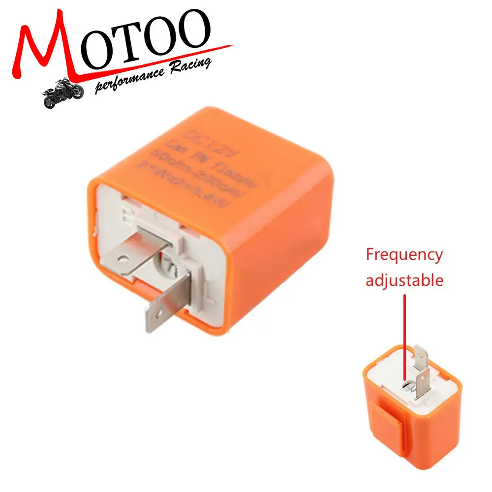 12V 2-контактный Регулируемая частота Светодиодный проблесковый маячок реле мотоцикла указатель поворота