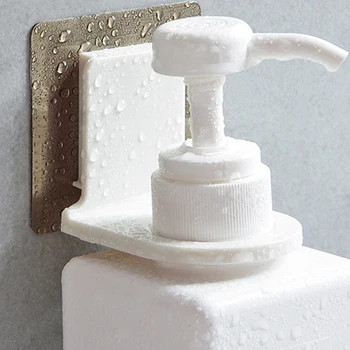 

4pcs Bottle Clamp Practical Wall Mounted Self Adhesive Liquid Soap Holder Shower Gel Rack Shower Gel Holder for Home