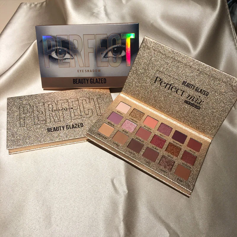 

Beauty Glazed Brand 18 Colors Eye Makeup Glitter Eye Shadow Shimmer Matte Shimmering Eyeshadow Palette Cosmetic Makeup