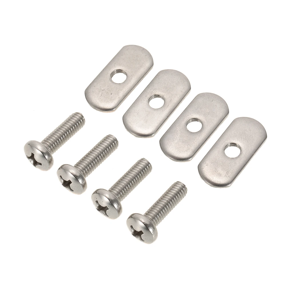 

4 Set Stainless Steel Kayak Rail Track Screws Boat Kayaks Accessories Track Nuts Hardware Gear Mounting Replacement Boats Rails