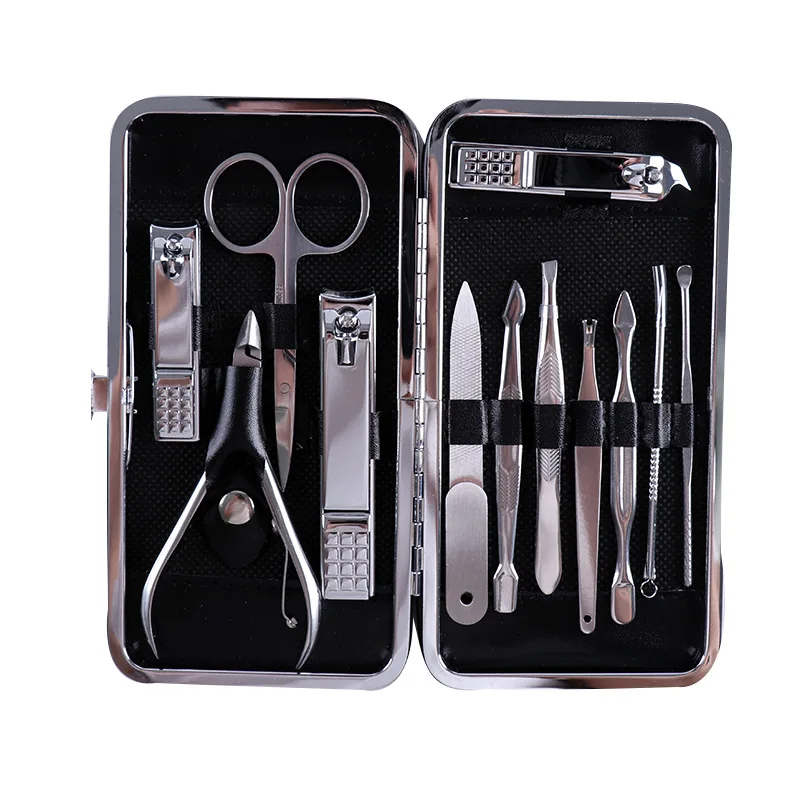 

Nail Clipper Set 12 Piece Set of Manicure Stainless Steel Plating Nail File Nail Drill Bits Tools