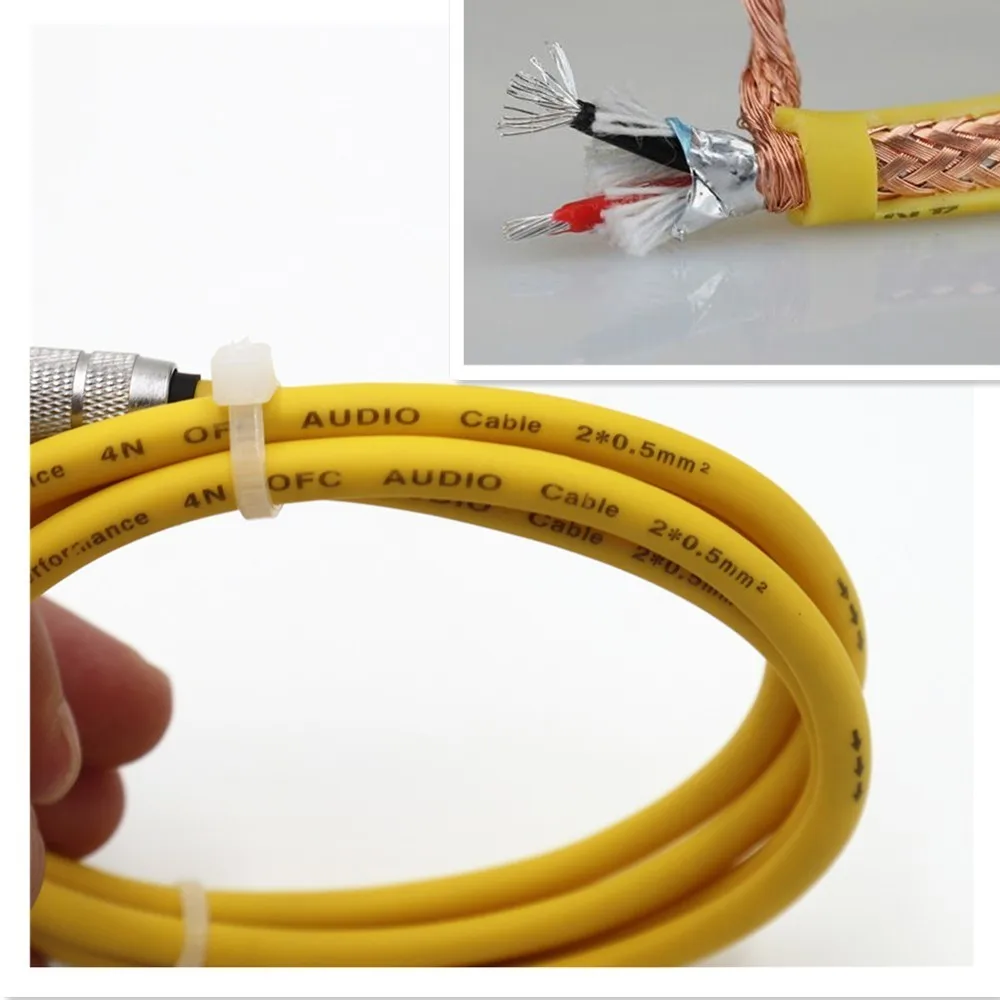 AUX Cable Jack 3 5mm 4N OFC silver plated audio Cable for 3 5mm Jack DAC Headphones amplifier Speaker Data line