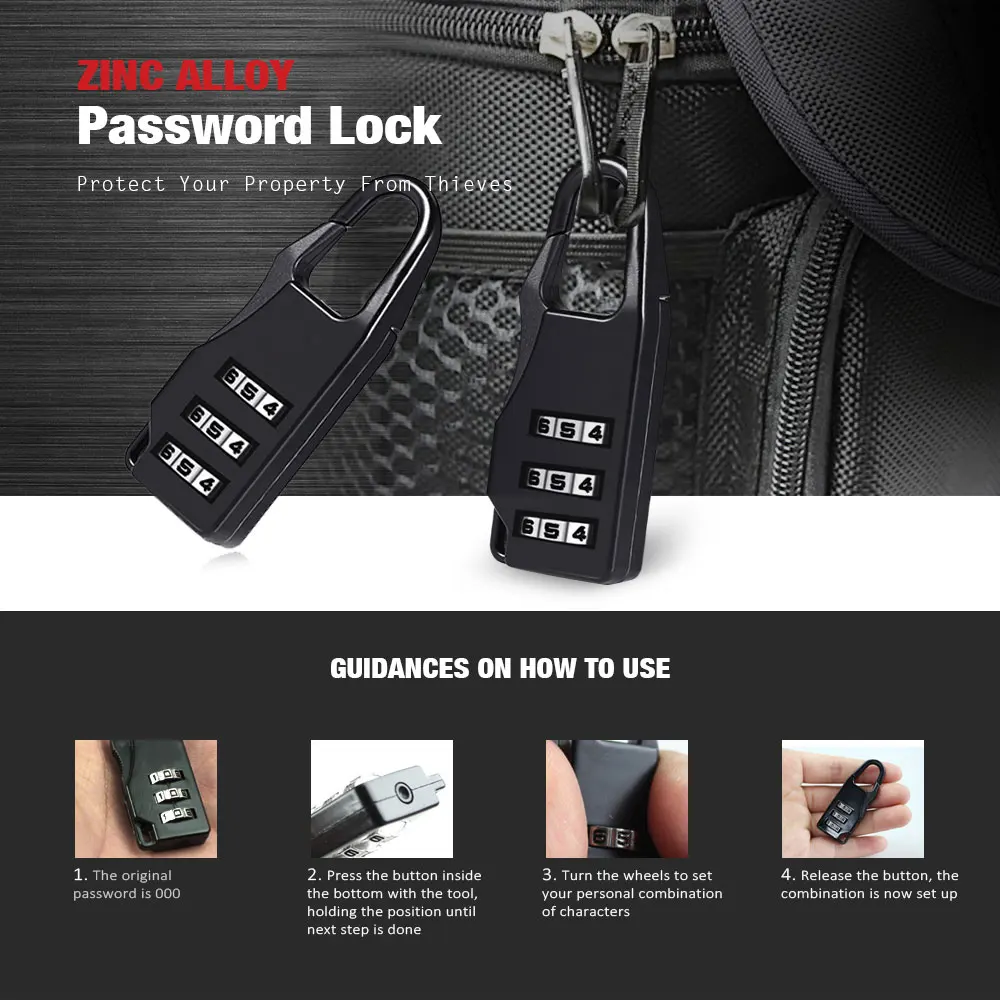 Three Digit Password Lock Smart Plastic Wine Bottle Lock Anti Theft