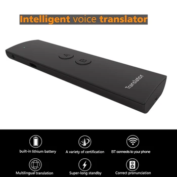 

T6 Intelligent Translator Voice Speech Interpreter Bluetooth 4.2 Two-way Real-time Translators 38 Languages for Learning Travel