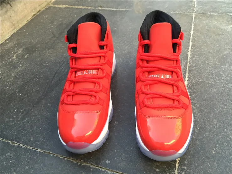 Free shipping 2018 JORDAN Basketball Shoes High-Top Sneakers  Cushion Basketball Shoes Jordan  For Men 11 Red 