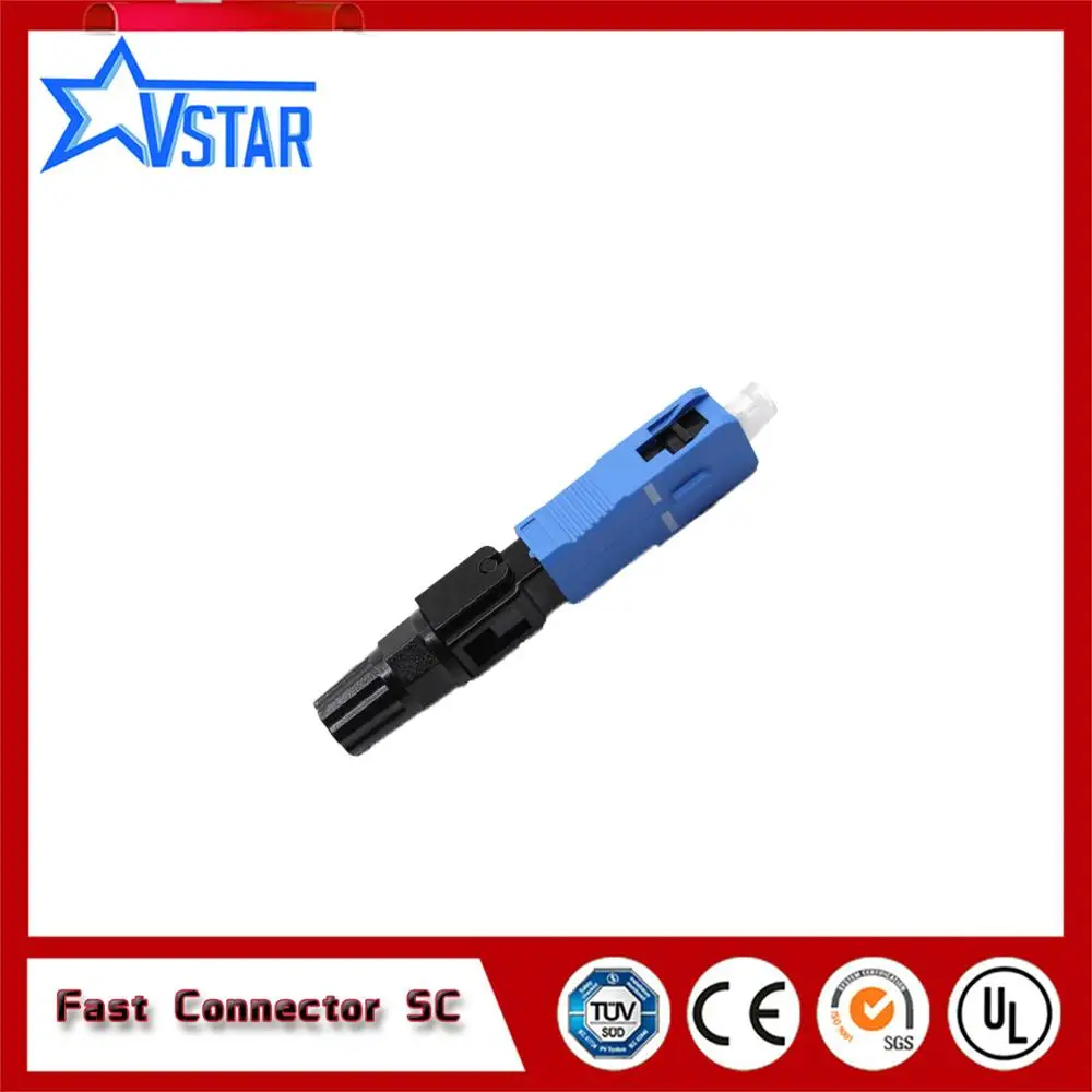 Factory Supply FTTH Telecom 50mm SC / UPC Single mode Fiber Optical Fast Quick Connector 500 pcs original 3m uy k1 single blade two core fast connect wiring telephone network cable terminal telecom quick connector