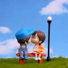 Мини 3 шт. стул для влюбленных миниатюрный пейзаж DIY орнамент для Садовый игрушечный дом Миниатюрные садовые статуэтки и скульптуры домашний декор