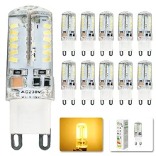 10 шт. супер яркий 5 Вт 3014SMD Светодиодная лампа 110 V G9 светодиодные лампы для лампы в форме свечи лампа хрустальная люстра Замена галогеновым лампам 30 W