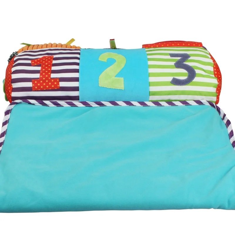 Многофункциональная роликовая ранняя образовательная хлопковая плюшевая подушка для ползания, обучающая подушка, детское одеяло с