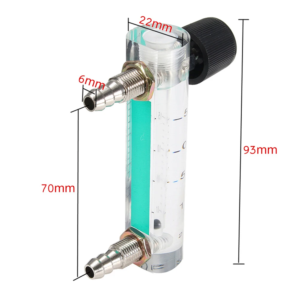 Расходомер кислорода расходомер с регулируемым клапаном для кислорода воздуха газа 0-1.5LPM 1.5L