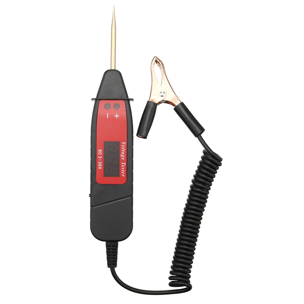 

Universal DC 3-36V Car Digital LCD Electric Voltage Test Pen Probe Detector Tester LED Light for Auto Car Testing Tool