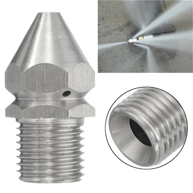 

High Pressure 4 Jet 1/4'' Male 4.5 Cleaning Nozzle BSP Rotary Sewer Cleaning Nozzle Washing Sprayer Nozzle For Drain Pipe