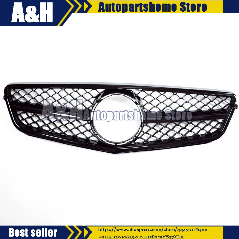 Подходит для Mercedes Benz W204 C63 гриль в стиле AMG с решеткой 2008 2014 глянцевый