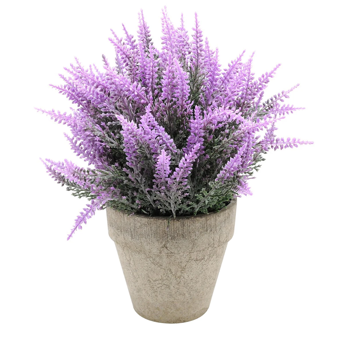 

Artificial Flowers Plastic Lavender Arrangements in Pots for Home Garden Decor