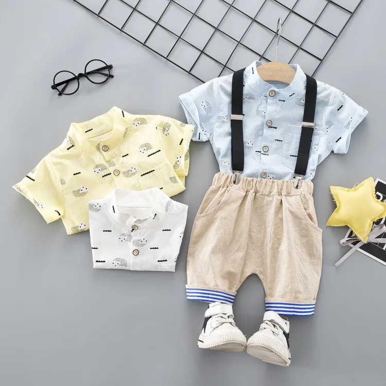 

Baby outfit Baby Party Clothing Pants Infants Bow tie Children 2PC Suit Retail Baby Suit Romper Suspender Set
