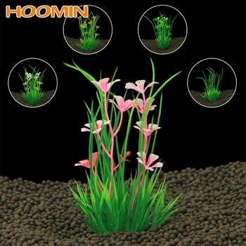 

10pcs/set Fish Tank Decoration Ornament Aquarium Green Water Grass Underwater Landscape Artificial Aquatic Plastic Plant