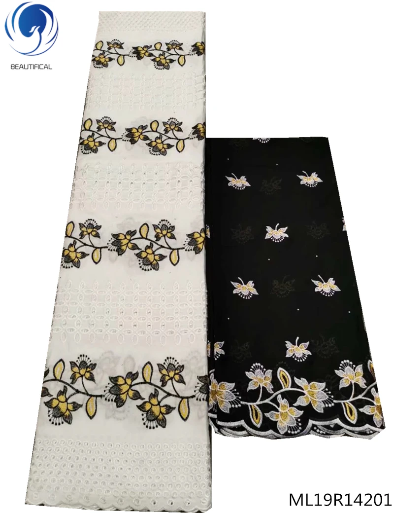 

BEAUTIFICAL swiss lace fabrics african swiss voile laces dress with rhienstoens 5 yards+ 2yards wrap laces dress ML19R142