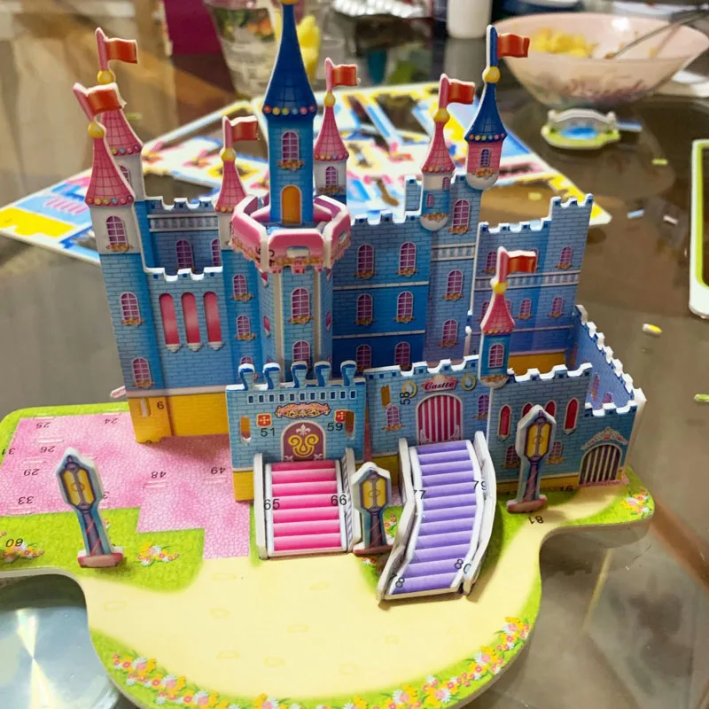 3D пазл сделай сам модель замка мультяшный дом для сборки детская игрушка игры