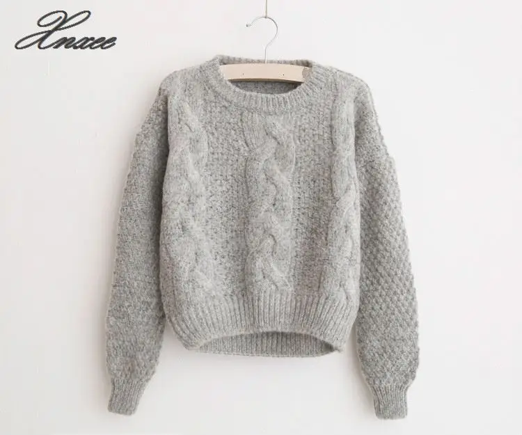

Women Sweaters Warm Pullover and Jumpers Crewneck Mohair Pullover Twist Pull Jumpers Autumn 2019 Knitted Sweaters Christmas