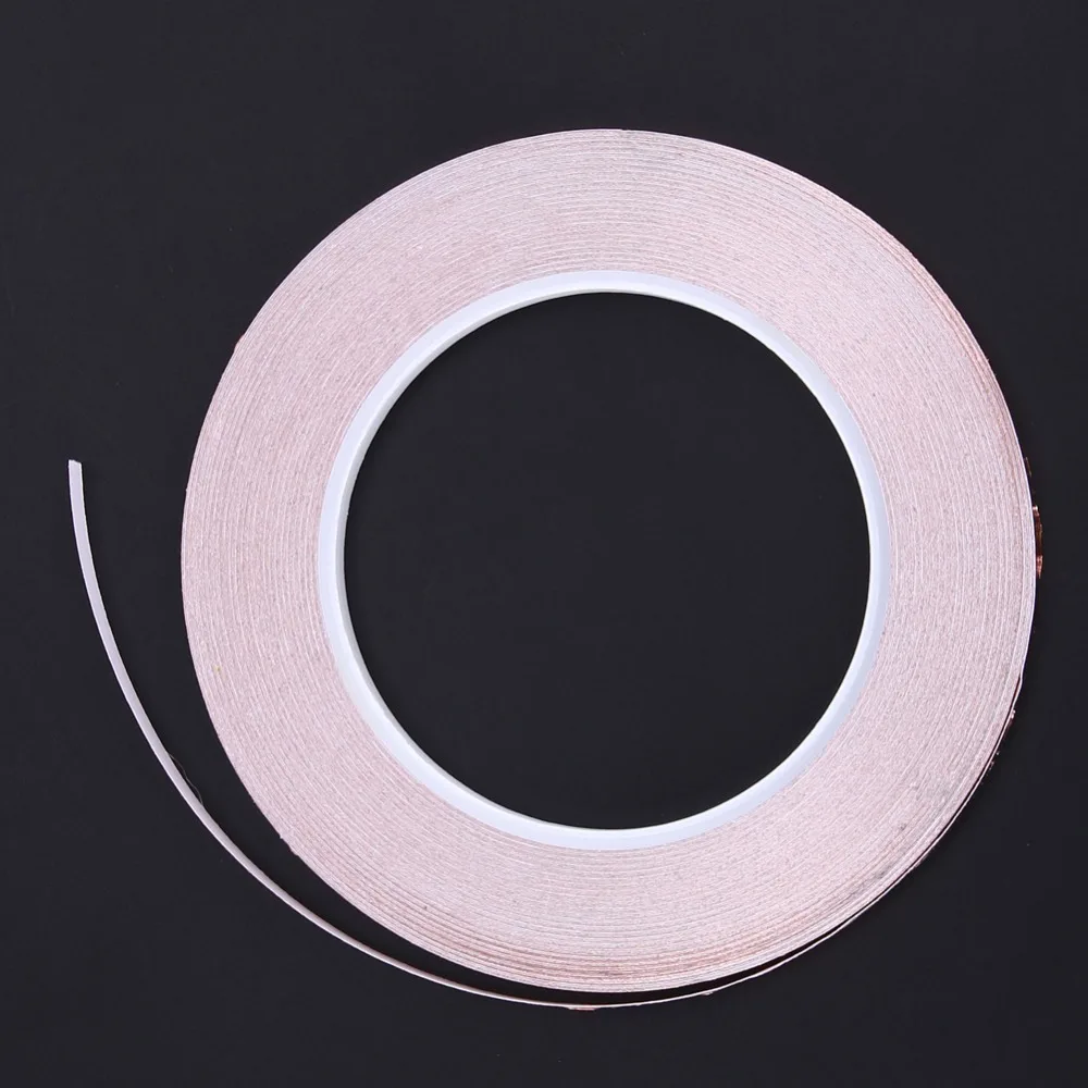 30 Meters Single Side Conductive Copper Foil Tape Strip Adhesive EMI Shielding Heat Resist Tape 5mm 6mm 8mm 10mm