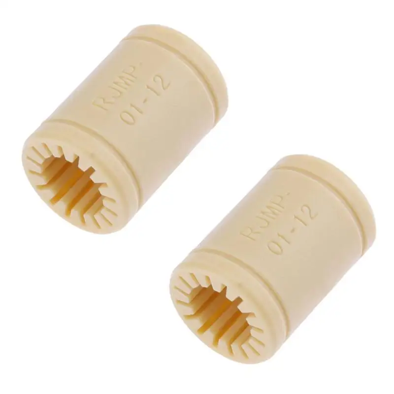 

ALLOYSEED 2pcs 12mm Shaft RJMP-01-12 Solid Polymer LM12UU Bearings for 3D Printer Solid Plastic Ball Bearing New
