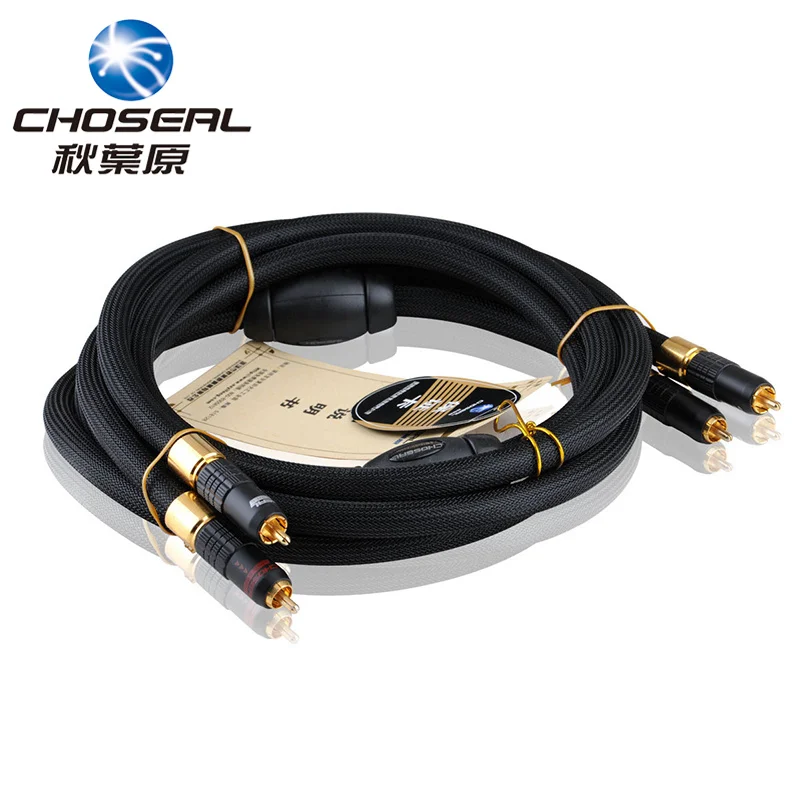 

Choseal AA5401 Super AV Cable 2RCA To 2RCA HI-FI Stereo Cable For Amplifier Home Theater 1.5M Single Crystal Copper Braid