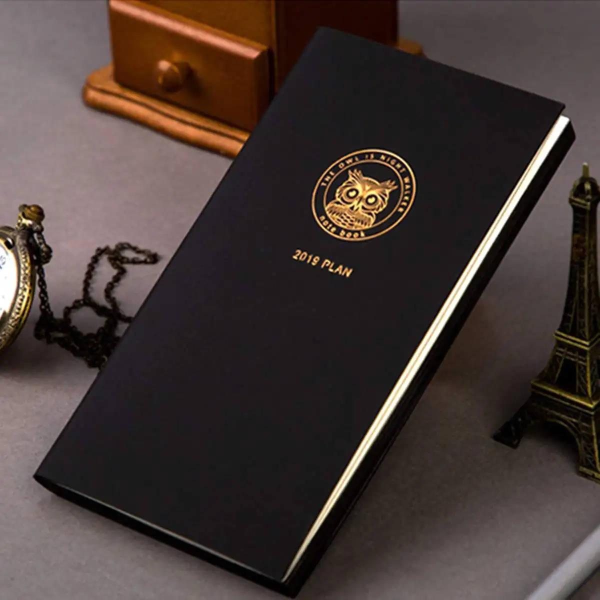 

2019 A6 Notebooks Journal Diary Planner Notepad for Women Men Stationery Agenda Journal Notes 2019 Calendar Month Planner Black