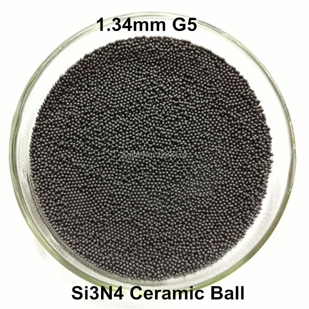 

1.34mm Silicon Nitride Ceramic Ball Si3N4 G5 100PCS/Lot used in Bearing,Pump, Valve ball, linear slider 1.34mm ceramic ball