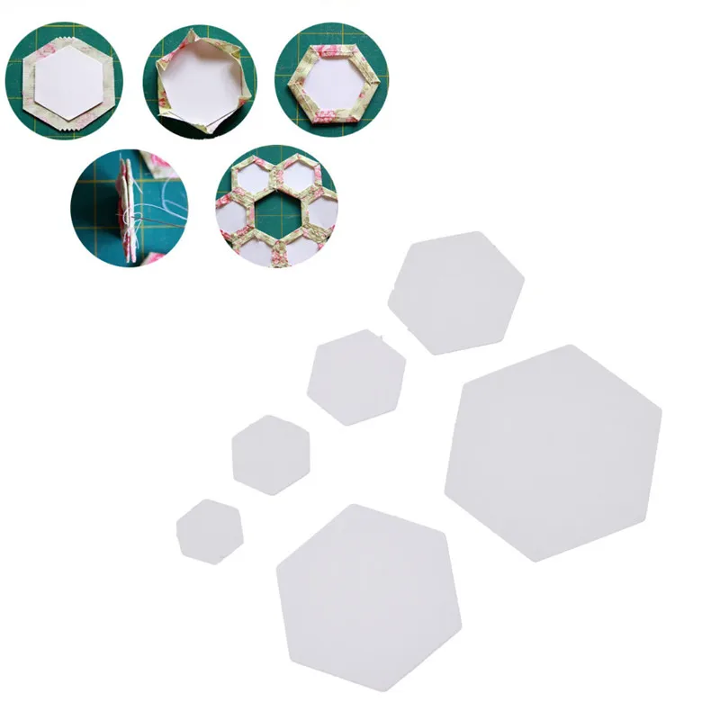

100pcs/pack Hexagon paper piecing Quilting Templates DIY Sewing Tools Accessories Sewing Patterns Drop Shipping