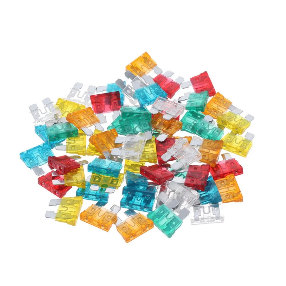 Profile Medium Size Blade Type Car Fuse Assortment 2.5/3/5/7.5/10/15/20/25/30/35A Fuse Set Auto Car Truck 60Pcs