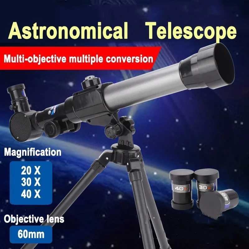 

Children Astronomy Telescope Toy 20 30 40 Times Magnification Scientific Experiment High Clear Eyepiece Outdoor Educational Toy
