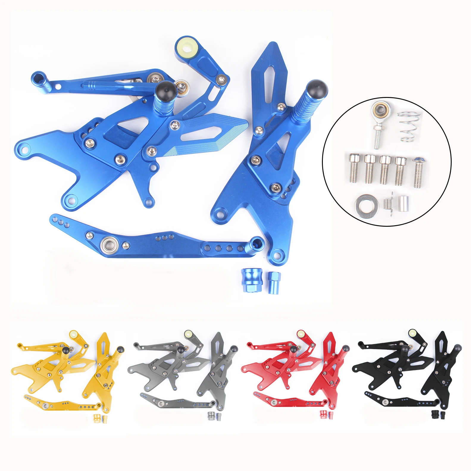 

Aluminum Adjustable Rearsets Footrest Foot Rest Pegs For YAMAHA YZFR1 2015-2016 YZF-R1 YZF R1