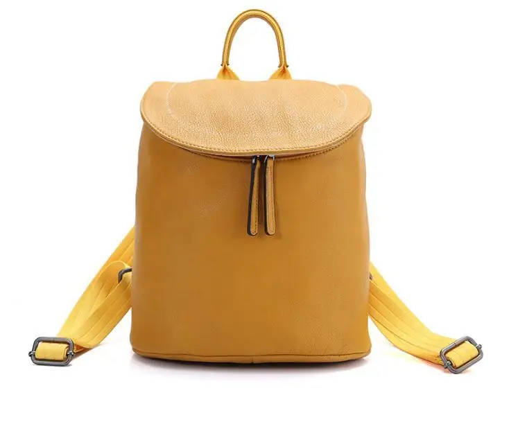

Autumn Winter Women Genuine Leather Soft Cow Skin Fashion Backpack