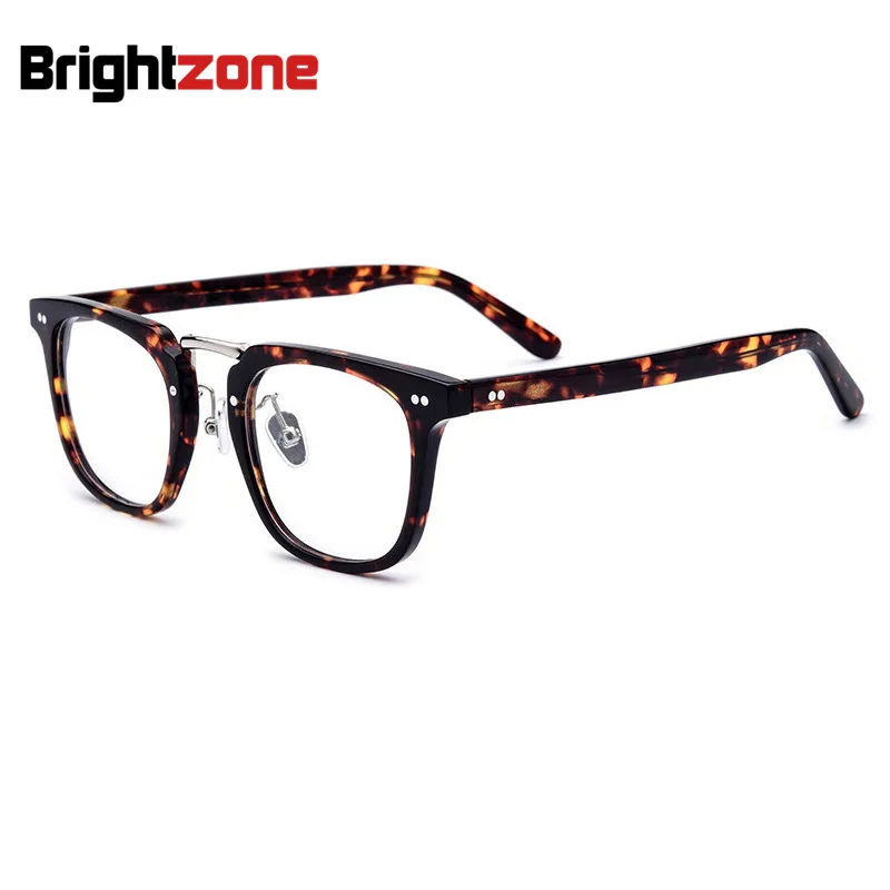 Brightzone High Quality Thick Acetate Eight Rivet Full Rim Prescription