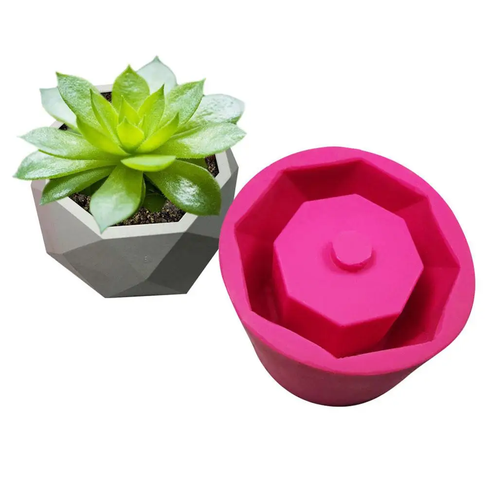 

DIY Diamond Shaped Concrete Clay Molds Flower Pot Silicone Mold Succulent Plant Cement Flower Bonsai Mold Home Decorations 20E