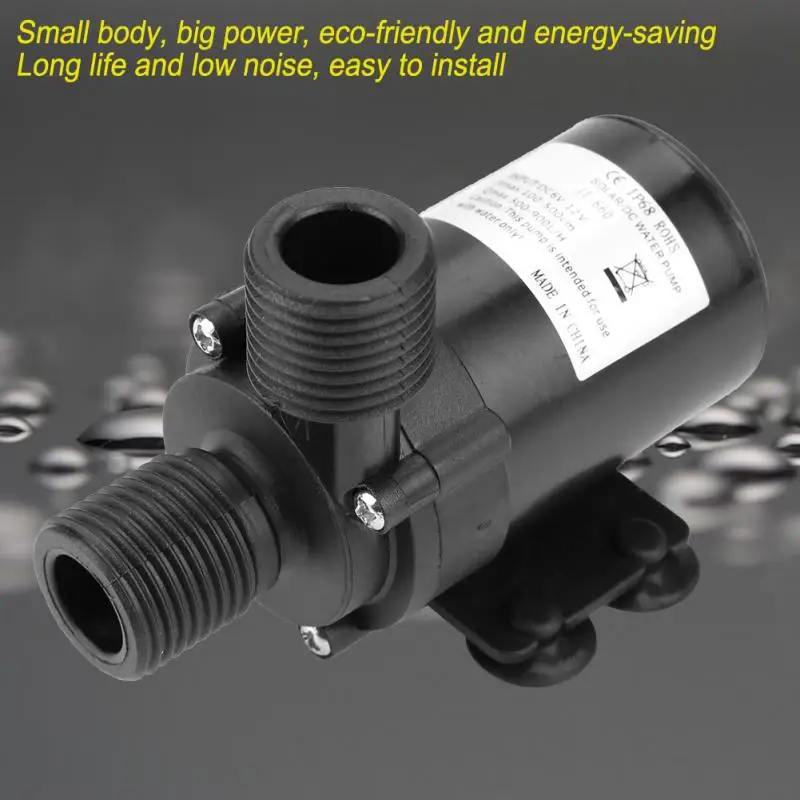 

Mini DC12V Water Pump Household Brushless Water Pump for Solar Water Heater 12V -40 to 100 Celsius