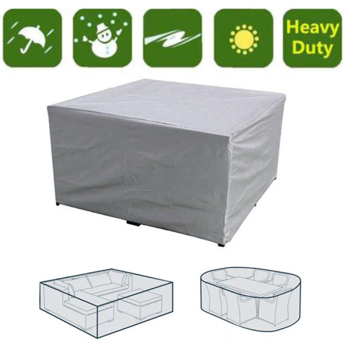 Furniture Cover Waterproof Outdoor Garden Patio Beach Sofa Chair Table Covers Protection Rain Snow Dustproof Cover