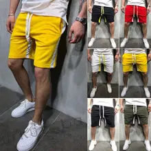 Новая мода Для мужчин спортивные пляжные шорты брюки спортивные брюки Фитнес короткие Jogger Повседневное тренажерные залы Для мужчин шорты большого размера
