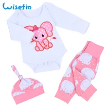 Комплект для малышей, комплект одежды для новорожденных девочек, зимний комплект, одежда для маленьких девочек, комплекты из 3 предметов: боди+ штаны+ шапочка, одежда для маленьких девочек, D35