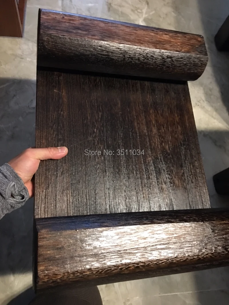 Japanese Antique Wooden pedal Bench Chair Paulownia Wooden Asian Traditional Furniture Living Room Portable Stand Vintage Stool