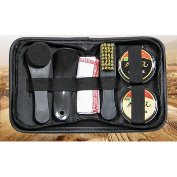 

7 Pcs/Set Portable Sponge Cloth With Case Neutral Polishing Tool Polish Cleaning Brushes Polishing Tool Case Set Travel Set