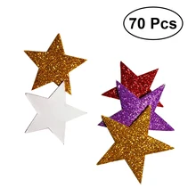 70 шт блестящие наклейки из пеноматериала самоклеющиеся EVA пены стикер звезда форма наклейки s для DIY Украшение для классной комнаты
