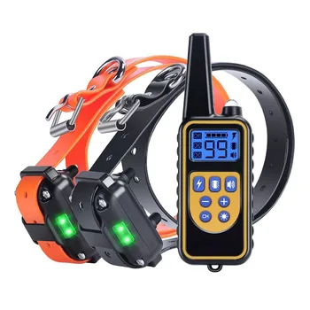 

US Plug Remote Dog Training Collar, Rechargeable with Beep, Vibration and Shock Electronic Collar