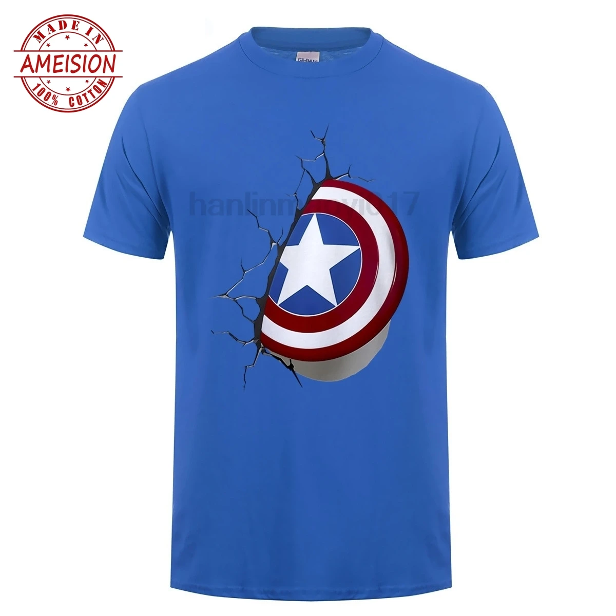 

Captain America Shield Men Poleras Hombre Camisa Masculina men T-Shirts crew neck summer 2019 t shirts
