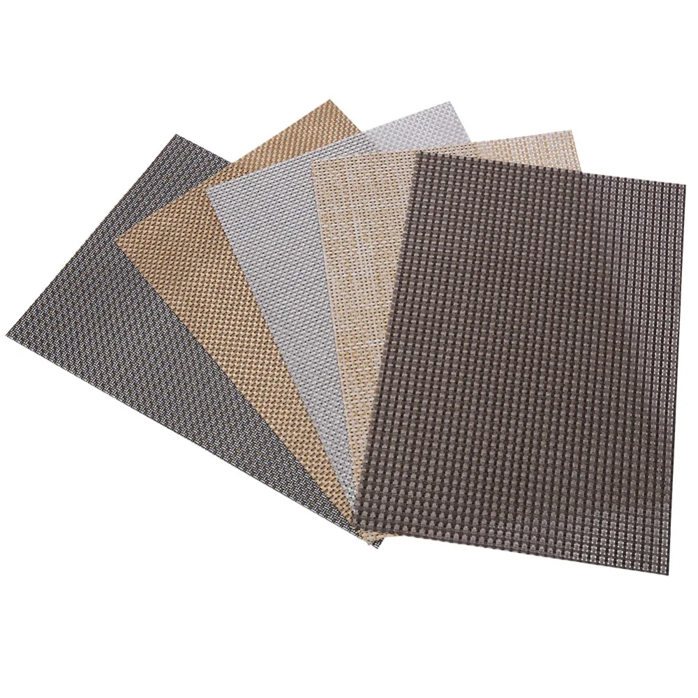 4 Pcs PVC Placemat Non Slip Plastic Table Mat Water proof Dining Place