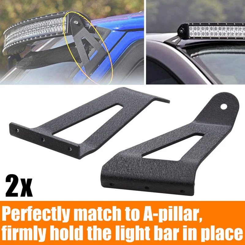 

Waterproof Windshield Roof LED Work Light Bar Mounting Brackets for Ford F150 US