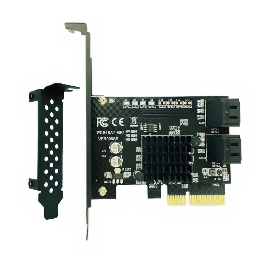 

Sata Pci Express 4 Ports Expansion Card Sata Controller Pci Raid Card Pci To Sata 3.0 Adapter Converter Card