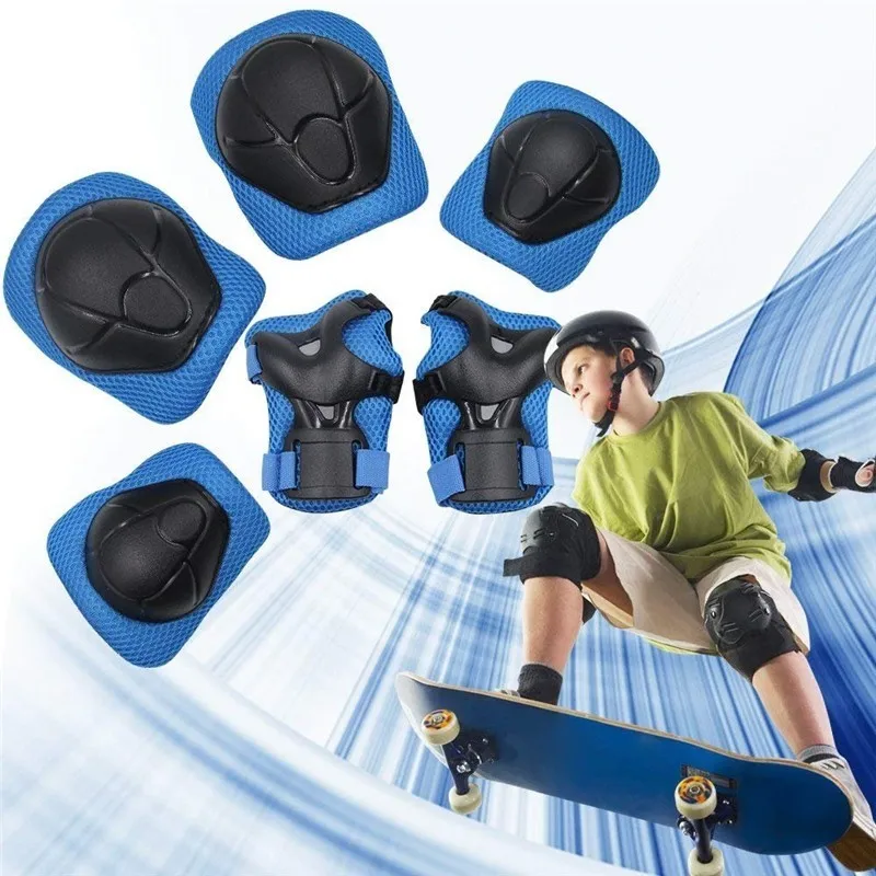 

6Pcs/set Children Skating Protective Gear Sets Kids Knee Elbow Pads Bicycle Skateboard Ice Skating Roller Wrist Knee Protector
